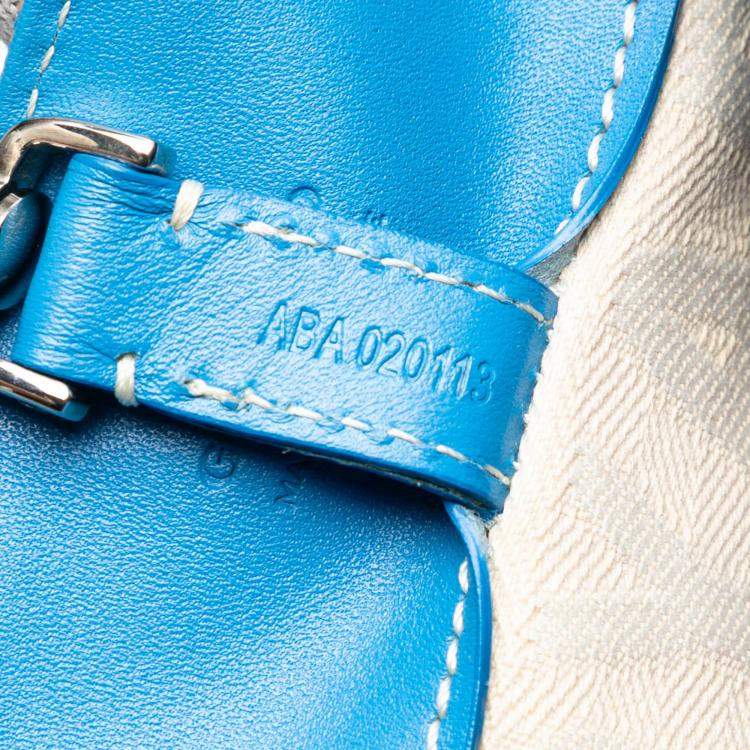 Pre Owned Goyard Blue Goyardine Voltaire