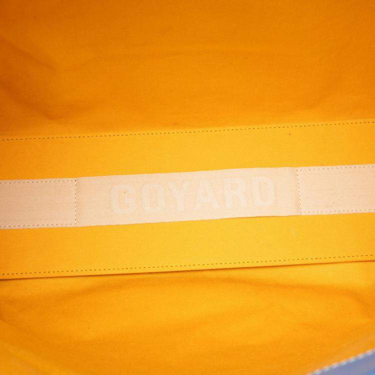 Pre Owned Goyard Blue Goyardine Voltaire