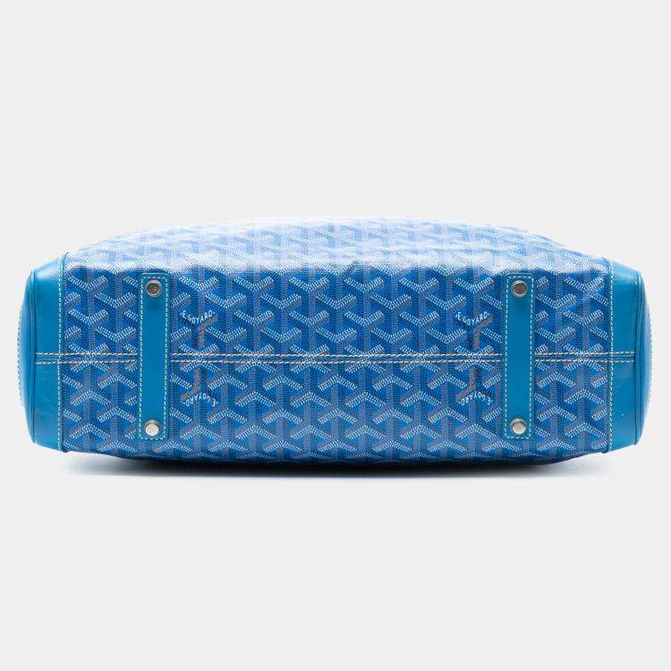 Pre Owned Goyard Blue Goyardine Voltaire