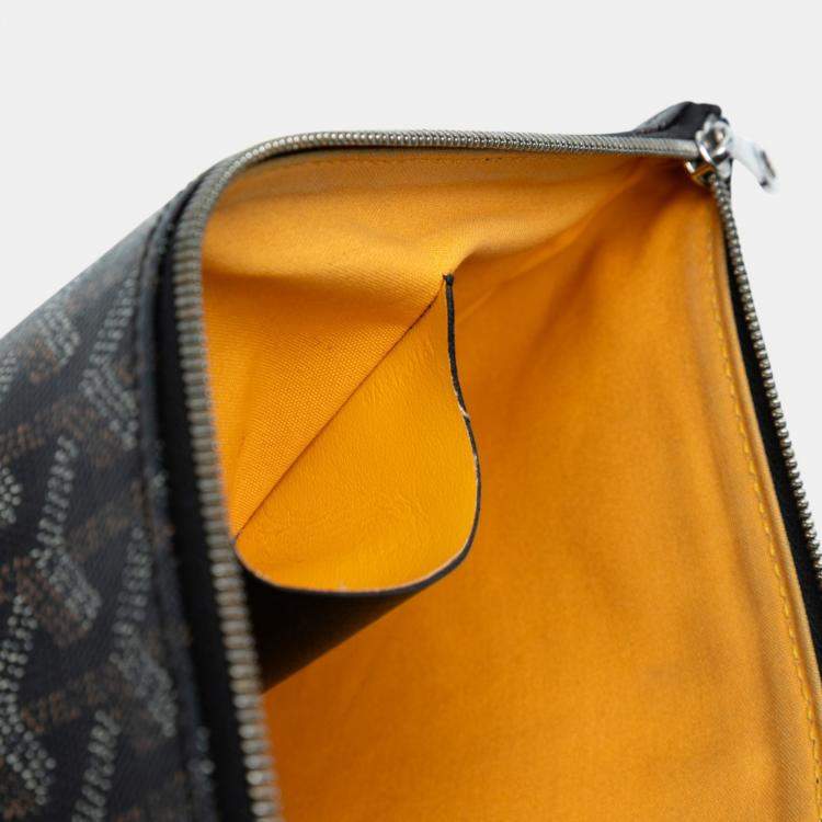 Pre Owned Goyard Black Goyardine Senat MM