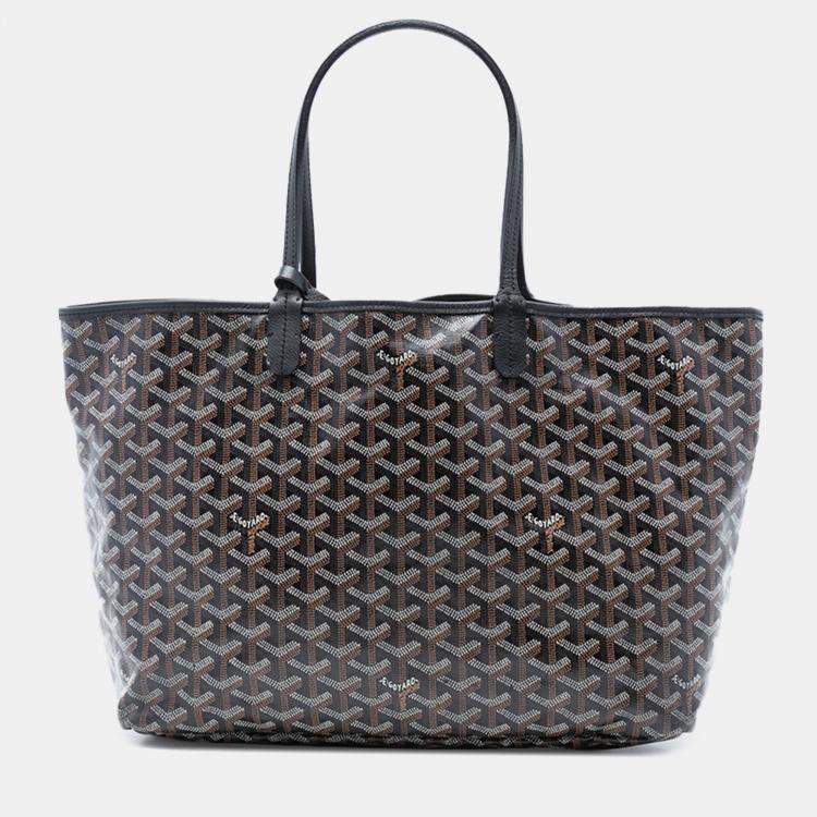 Pre Owned Goyard Black Goyardine Saint Louis PM