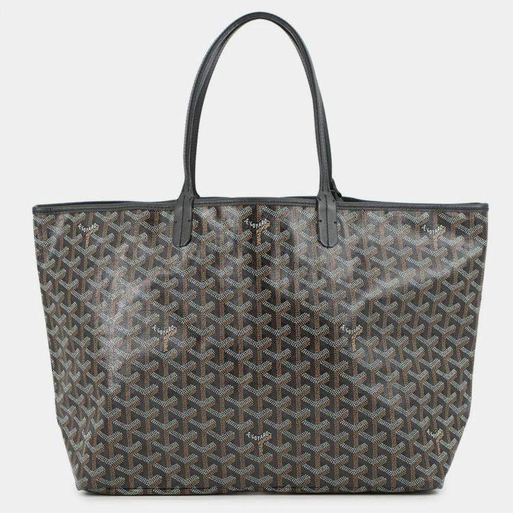 Pre Owned Goyard Saint Louis Black Pvc Leather Size Pm