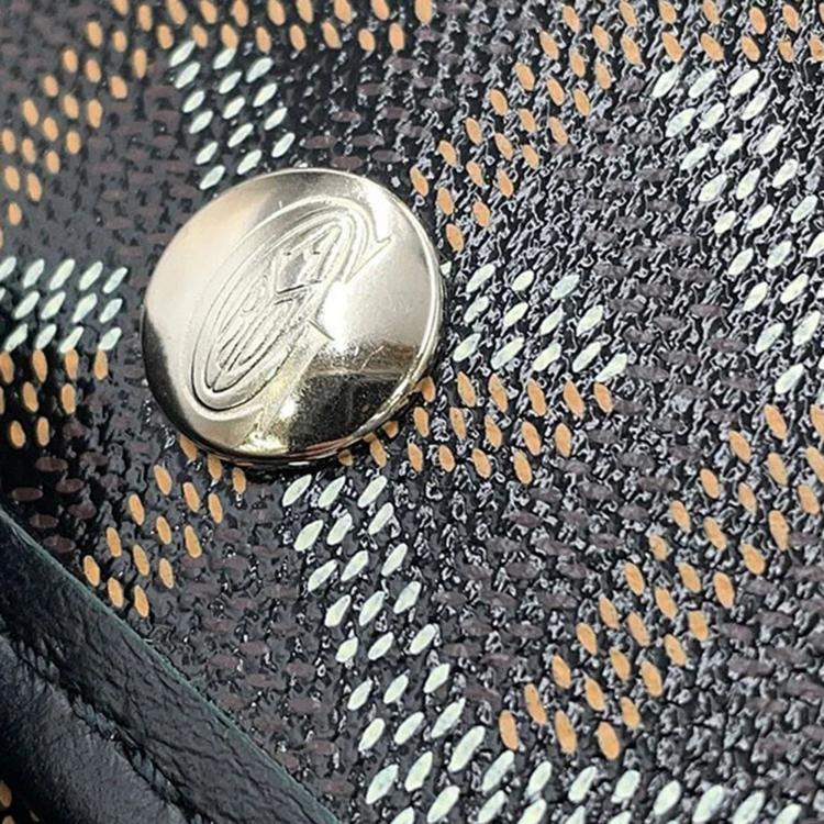 Pre Owned Goyard Saint Louis Black Pvc Leather Size Pm