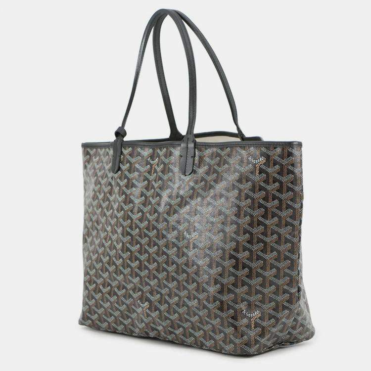 Pre Owned Goyard Saint Louis Black Pvc Leather Size Pm