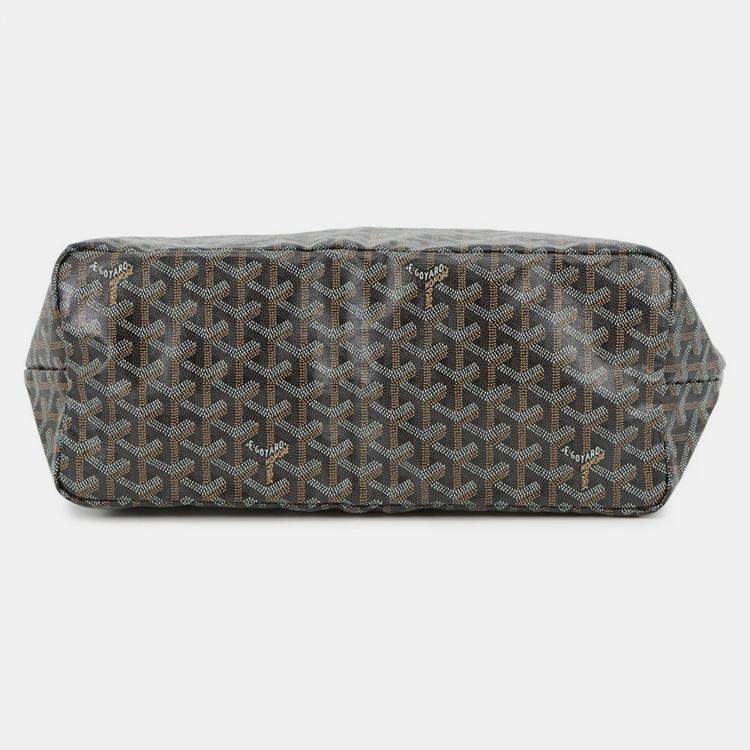 Pre Owned Goyard Saint Louis Black Pvc Leather Size Pm