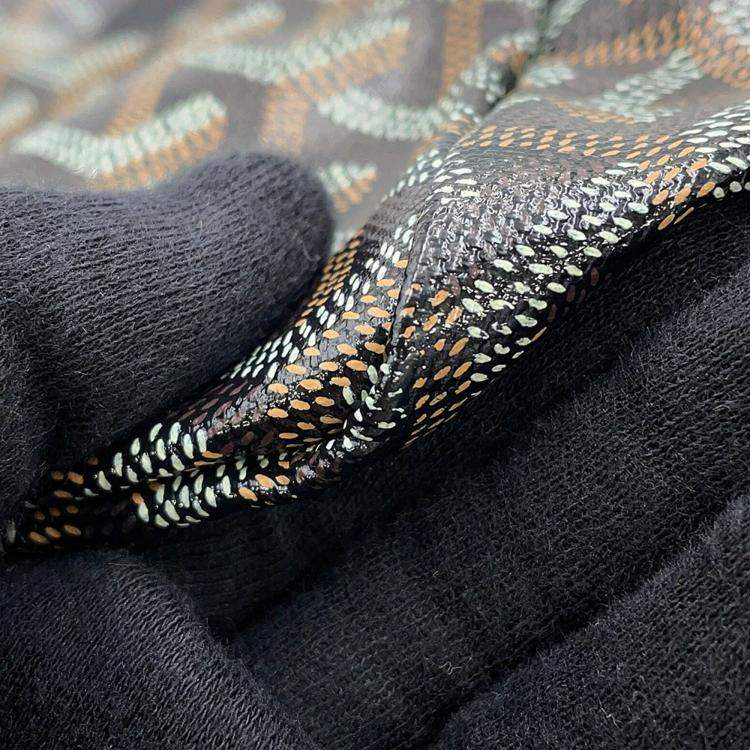 Pre Owned Goyard Saint Louis Black Pvc Leather Size Pm