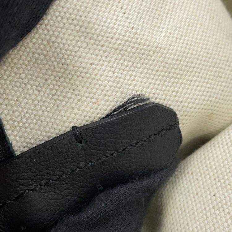 Pre Owned Goyard Saint Louis Black Pvc Leather Size Pm