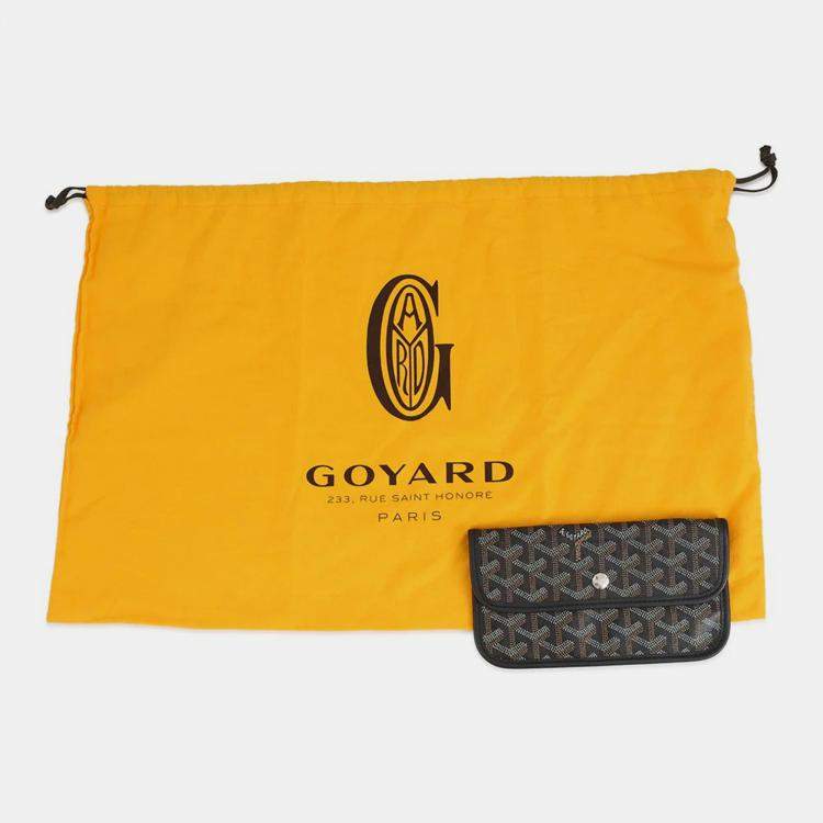 Pre Owned Goyard Saint Louis Black Pvc Leather Size Pm