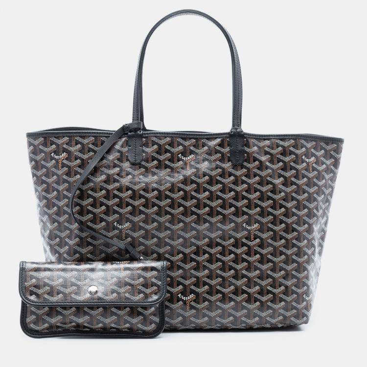Pre Owned Goyard Black Goyardine Saint Louis PM