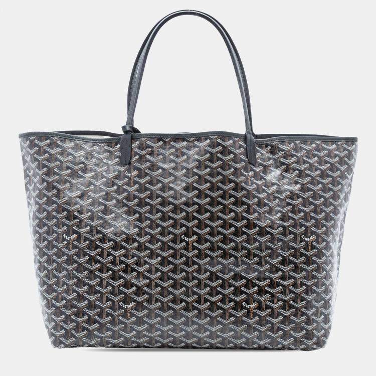 Pre Owned Goyard Black Goyardine Saint Louis GM