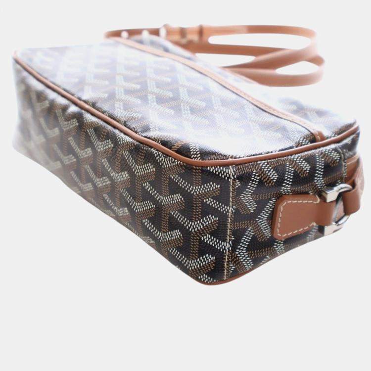 Pre Owned Goyard Black Brown Goyardine Sac Cap Vert