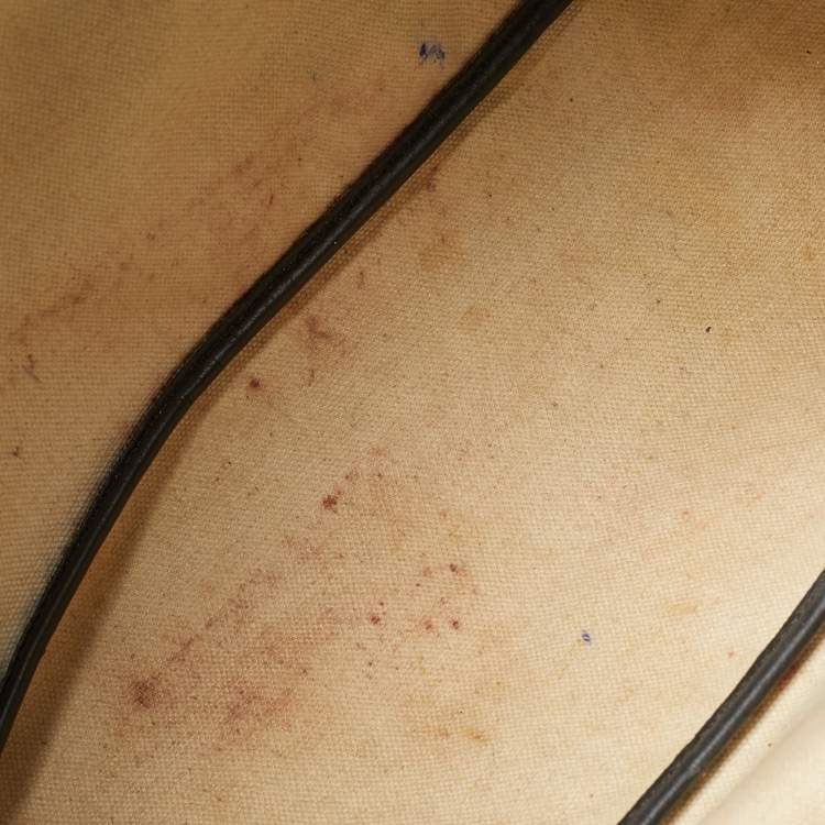 Pre Owned Goyard Saint Louis PM Black Coated Canvas and Leather Tote