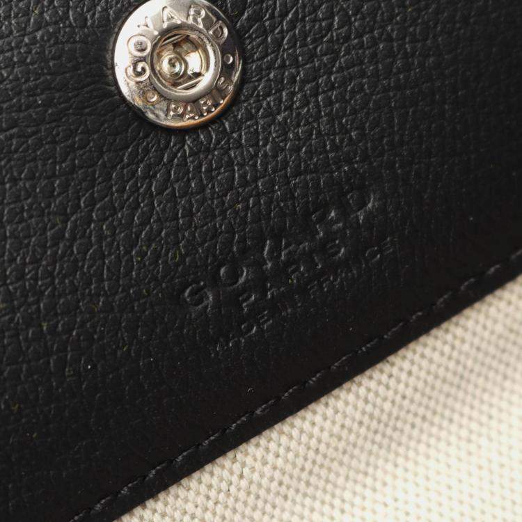 Pre Owned Goyard Saint Louis Pm Tote Bag In Coated Canvas And Leather Black Multicolor