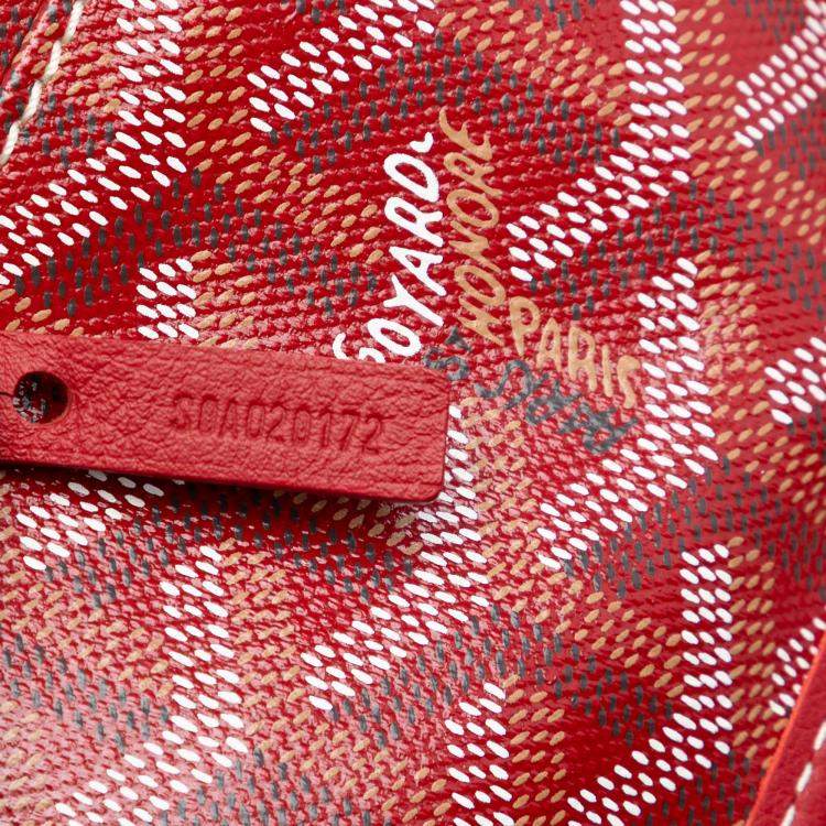 Pre Owned Goyard Red Goyardine Saint Louis PM