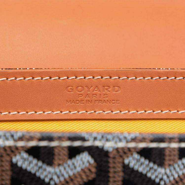 Pre Owned Goyard Black Brown Goyardine Saigon Structured PM