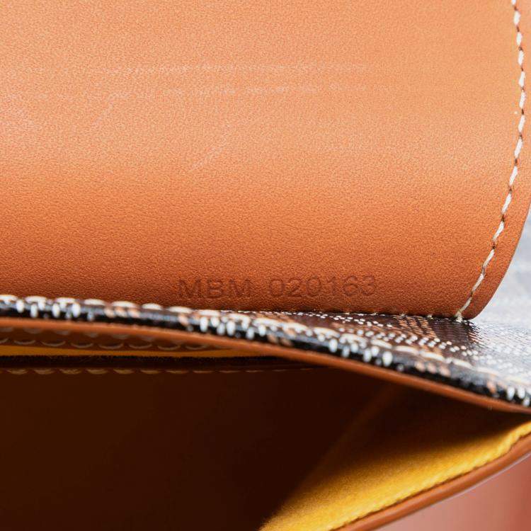 Pre Owned Goyard Black Brown Goyardine Saigon Structured PM