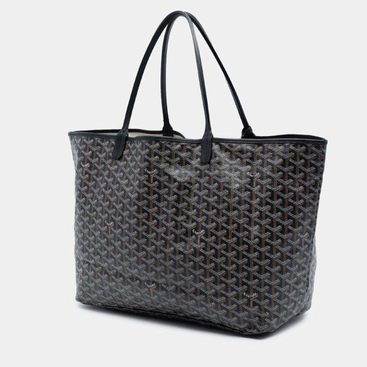 Pre Owned Goyard Black Brown Goyardine Saint Louis GM