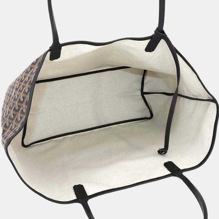 Pre Owned Goyard Saint Louis GM Black PVC Leather Tote Bag