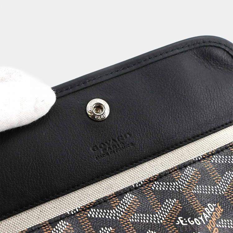 Pre Owned Goyard Saint Louis GM Black PVC Leather Tote Bag