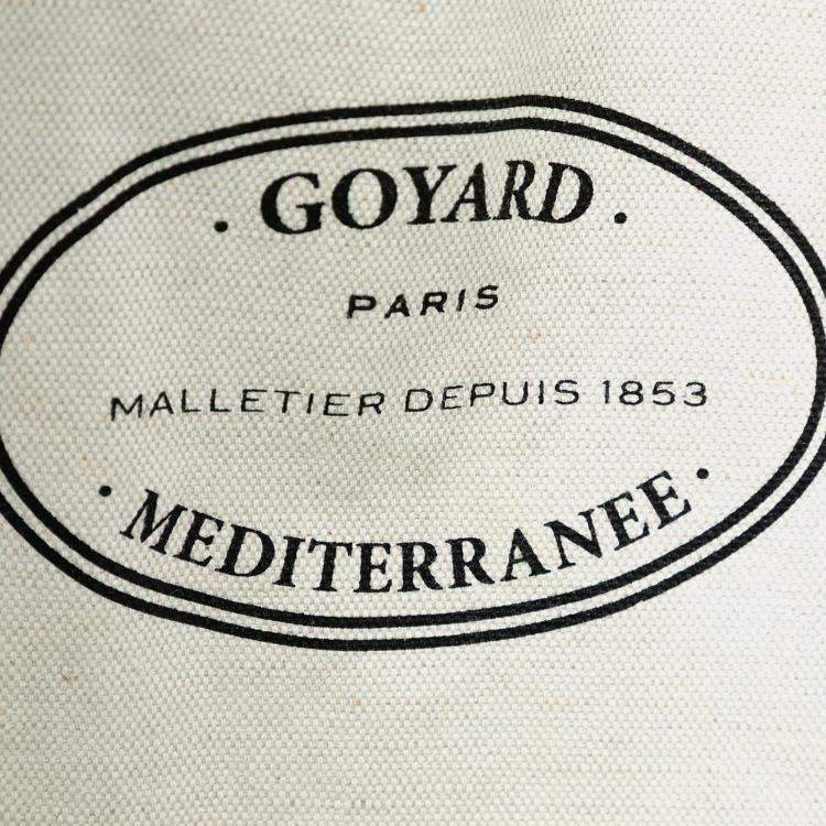 Pre Owned Goyard Blue Goyardine Reversible Belharra Tote