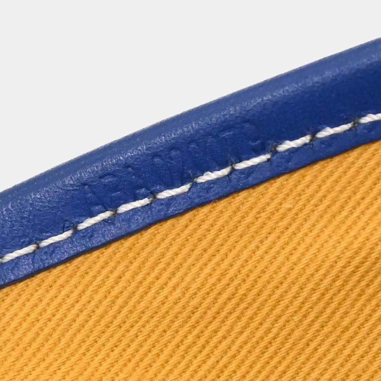 Pre Owned Goyard Saint Jeanne GM Blue Goyardine Canvas Top Handle Bag