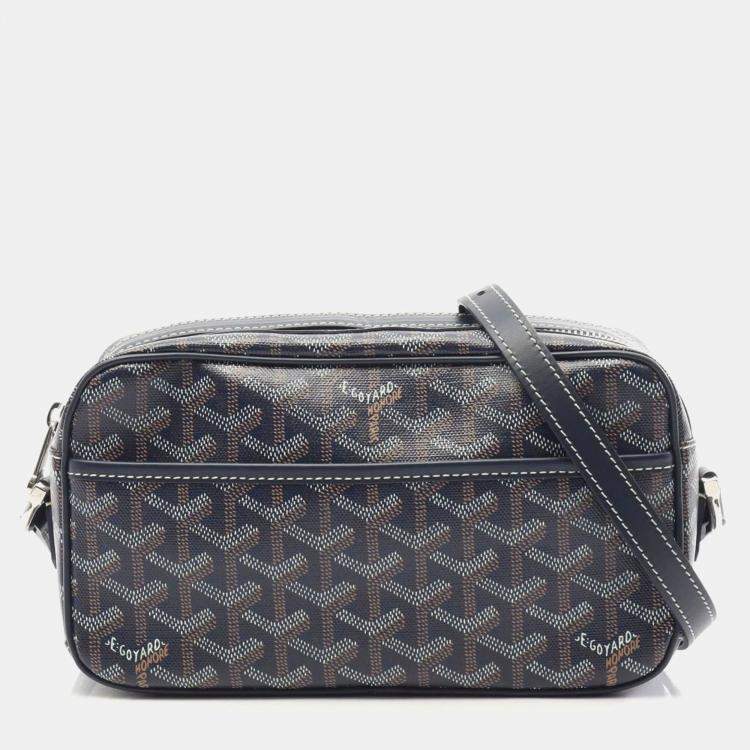 مملوكة مسبقًا Goyard Cap Vert Pm Shoulder Bag In Coated Canvas And Leather Navy Multicolor