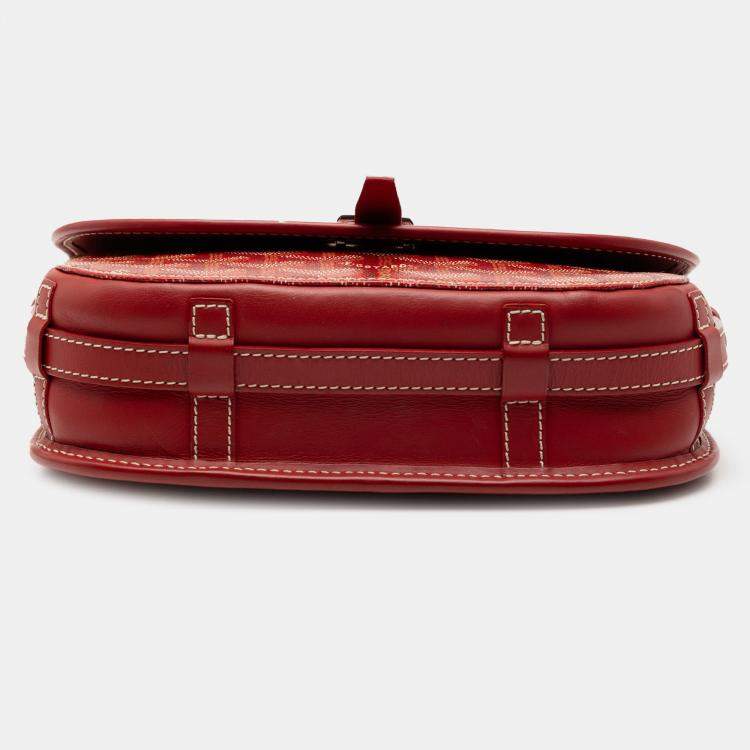 Pre Owned Goyard Red Goyardine Belvedere II PM