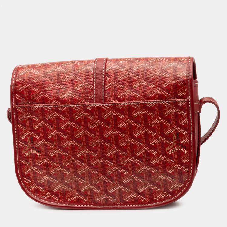 Pre Owned Goyard Red Goyardine Belvedere II PM
