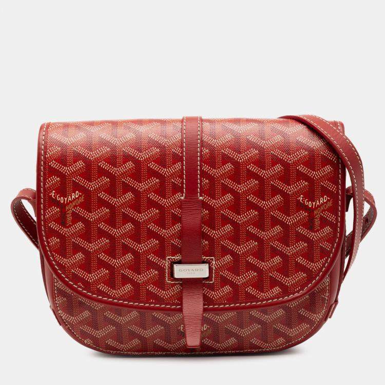 Pre Owned Goyard Red Goyardine Belvedere II PM