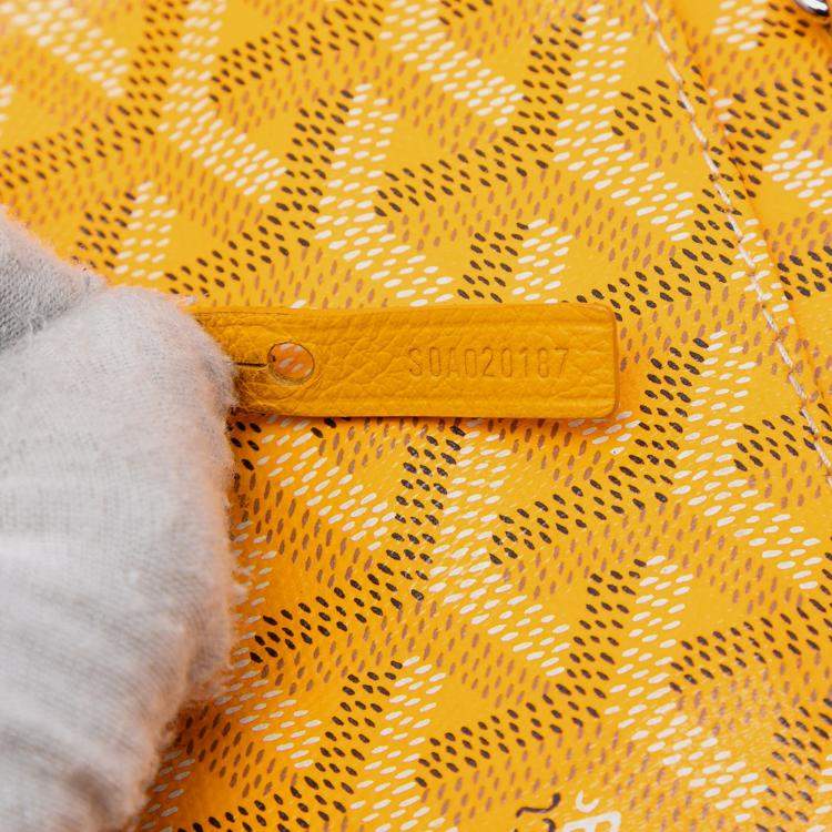 Pre Owned Goyard Yellow Goyardine Saint Louis PM