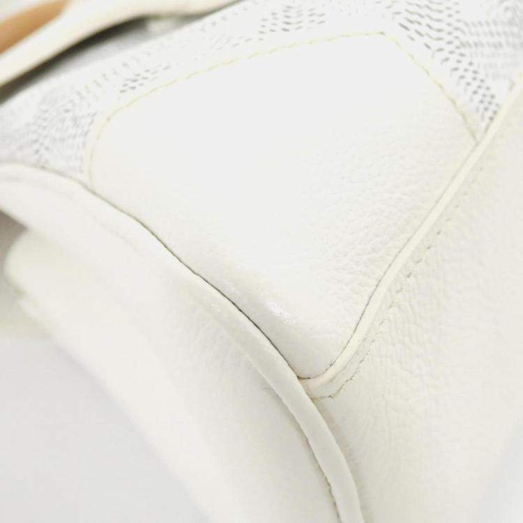 Pre Owned Goyard White Coated Canvas Leather Saigon Handbag