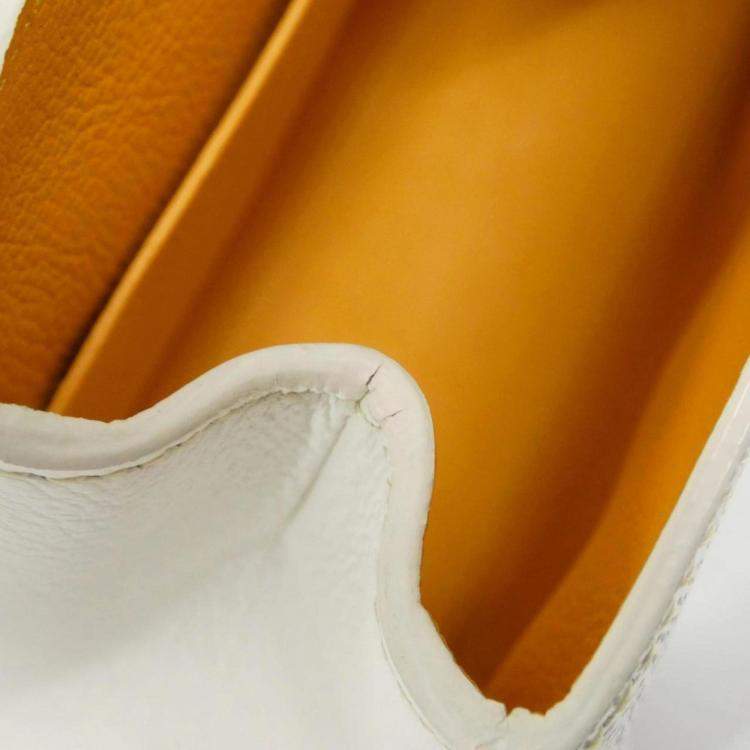 Pre Owned Goyard White Coated Canvas Leather Saigon Handbag
