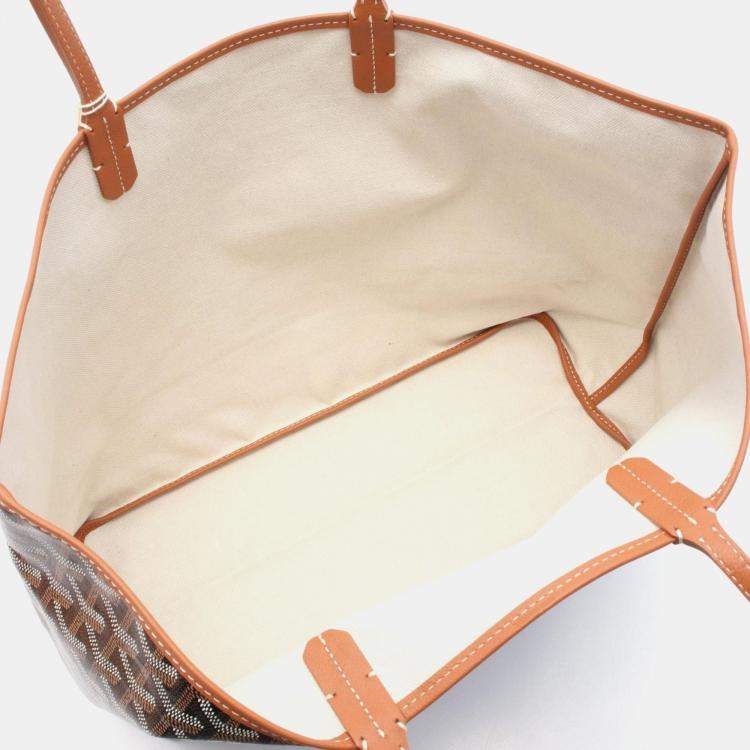 مملوكة مسبقًا Goyard Saint Louis Pm Tote Bag Coated Canvas And Leather Black Brown Multicolor