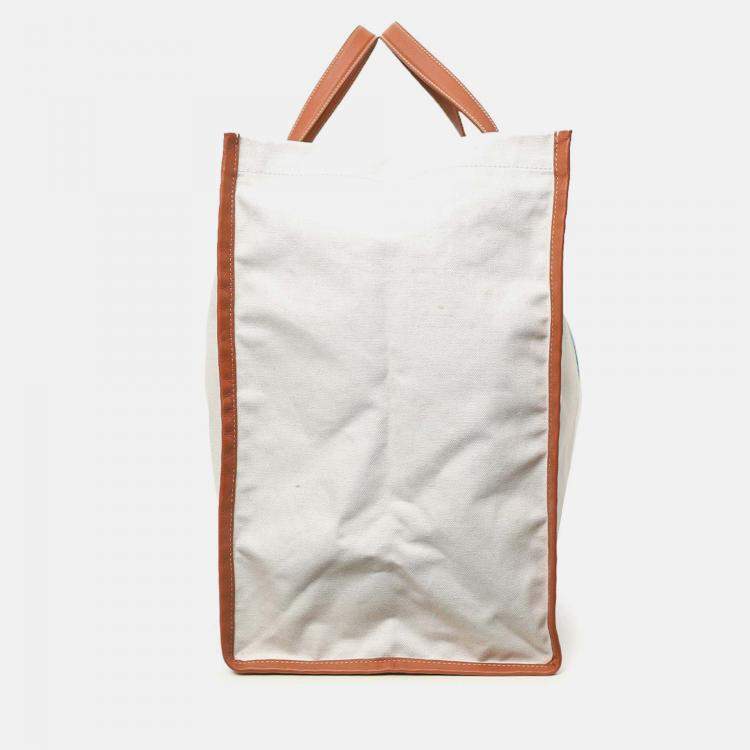 Pre Owned Goyard Blue/Brown Goyardine Mediterranee Saint Tropez Reversible Tote