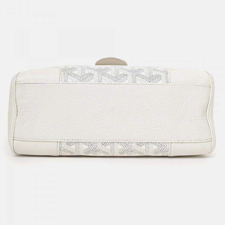 Pre Owned Goyard Cream Goyardine Mini Saigon Bag With Strap