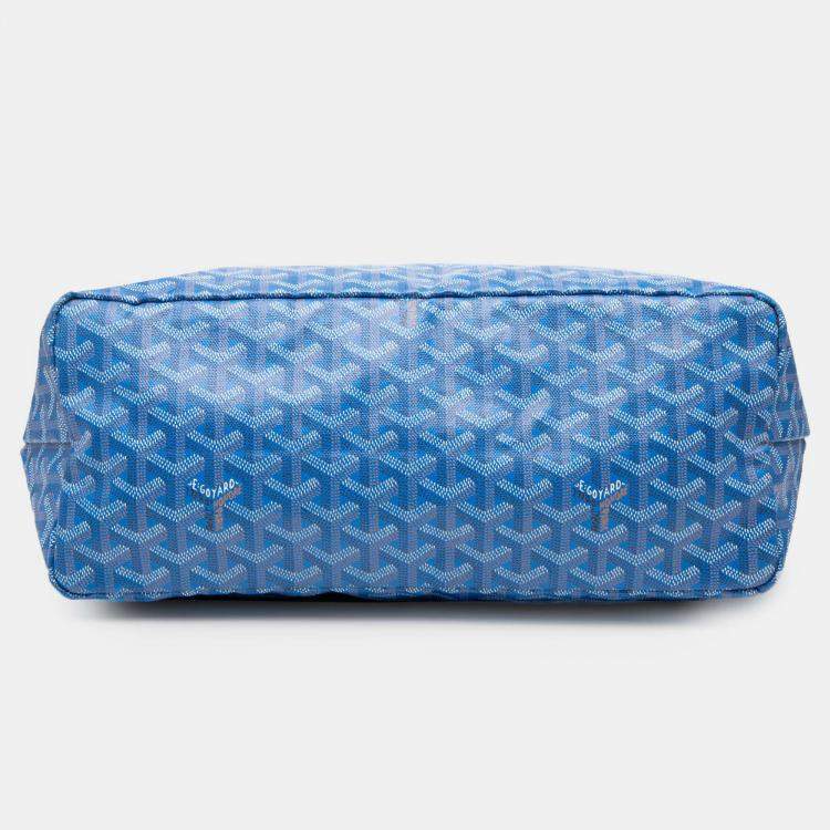 Pre Owned Goyard Blue Goyardine Saint Louis PM