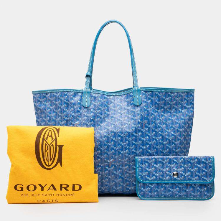 Pre Owned Goyard Blue Goyardine Saint Louis PM