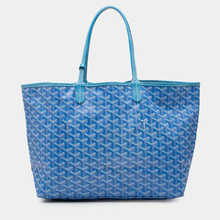 Pre Owned Goyard Blue Goyardine Saint Louis PM