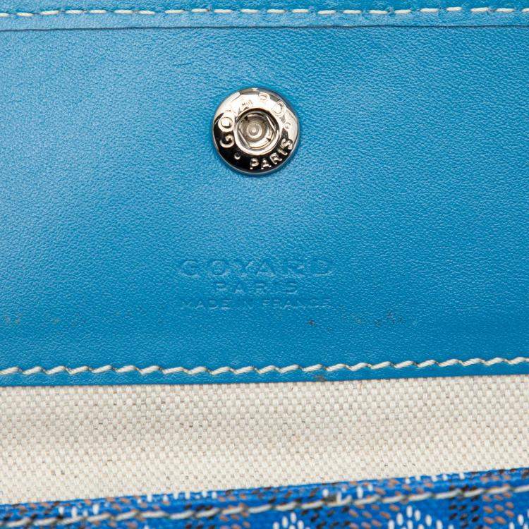 Pre Owned Goyard Blue Goyardine Saint Louis PM