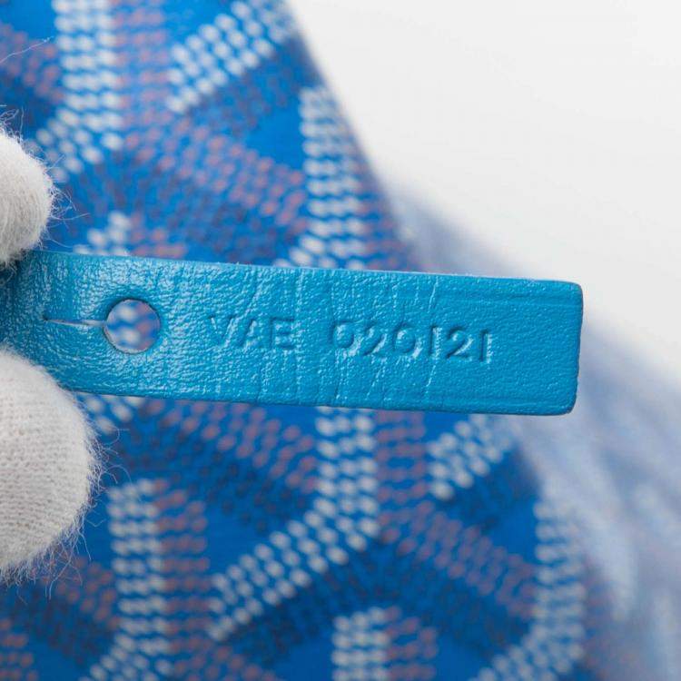 Pre Owned Goyard Blue Goyardine Saint Louis PM