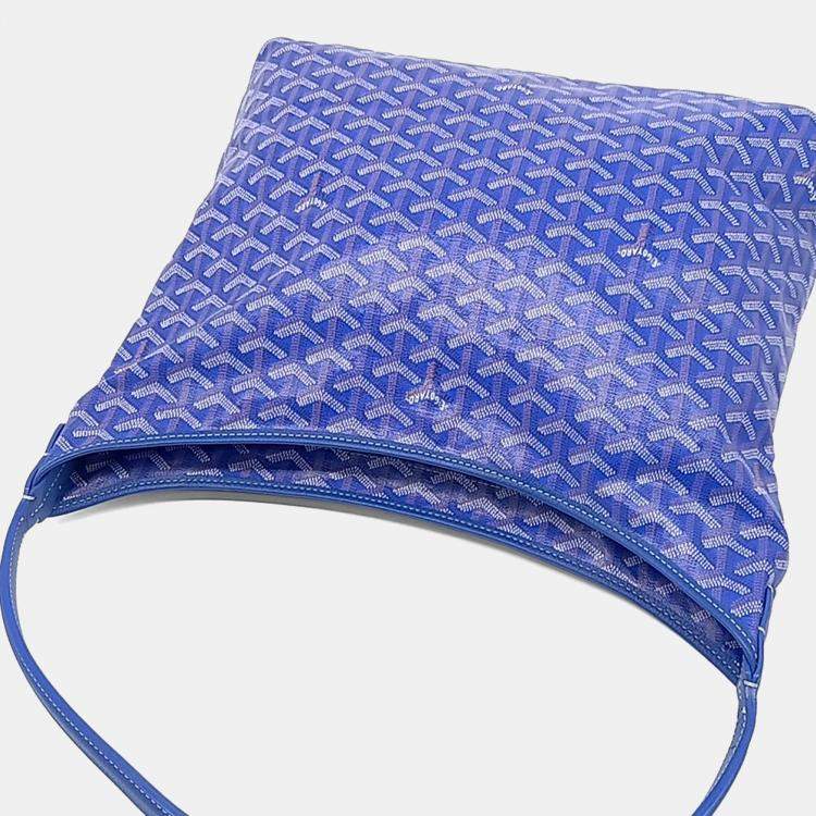 مملوكة مسبقًا Goyard Blue Coated Canvas Boheme Hobo Bag Pm