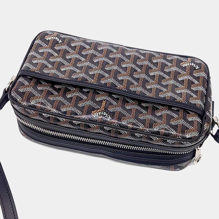 Pre Owned Goyard Brown Leather Cafer Crossbody Bag