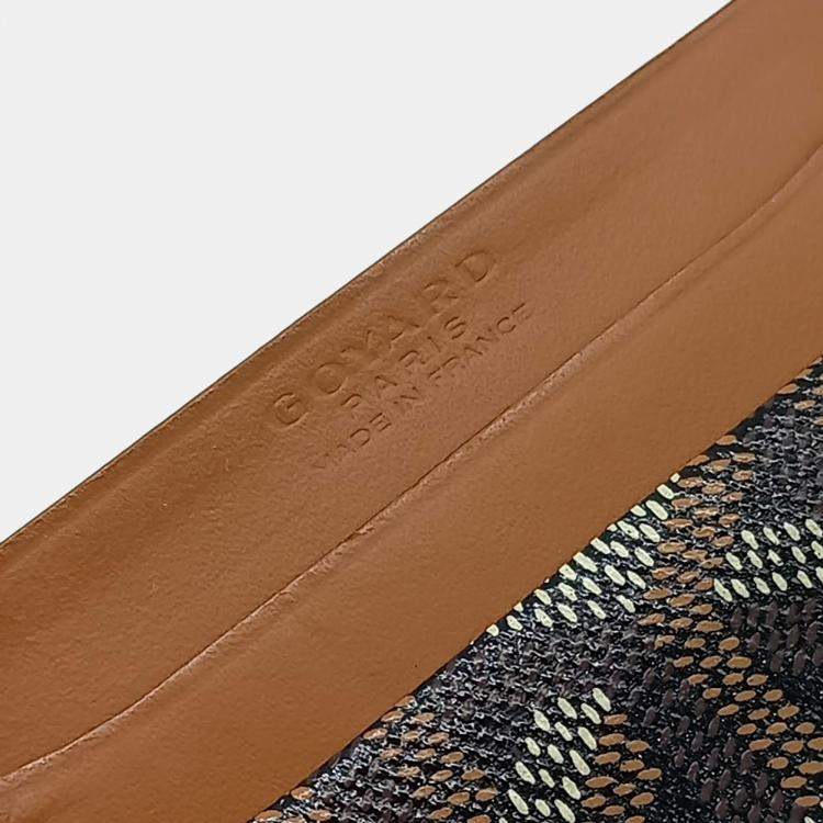 Pre Owned Goyard Brown Coated Canvas Card Wallet