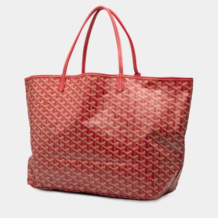Pre Owned Goyard Red Goyardine Saint Louis GM