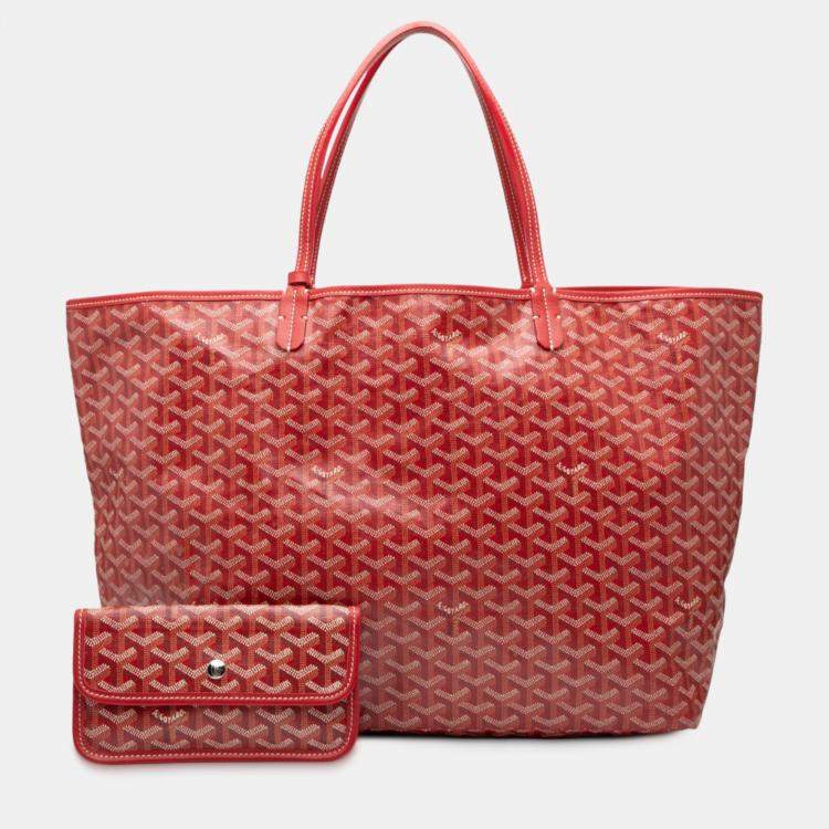 Pre Owned Goyard Red Goyardine Saint Louis GM