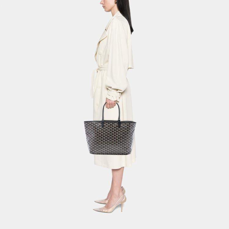 Pre Owned Goyard Black Goyardine Saint Louis PM