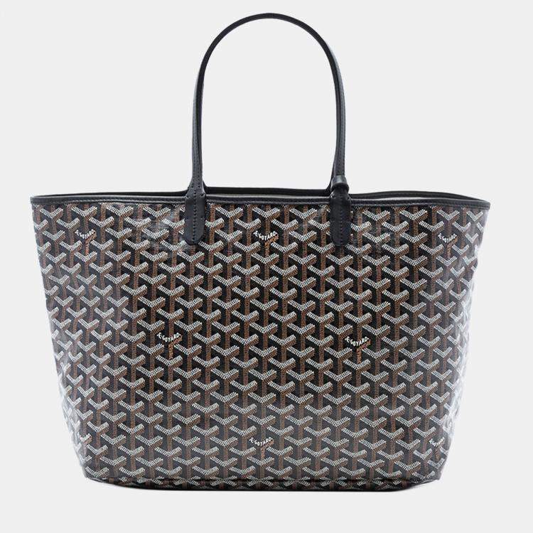 Pre Owned Goyard Black Goyardine Saint Louis PM