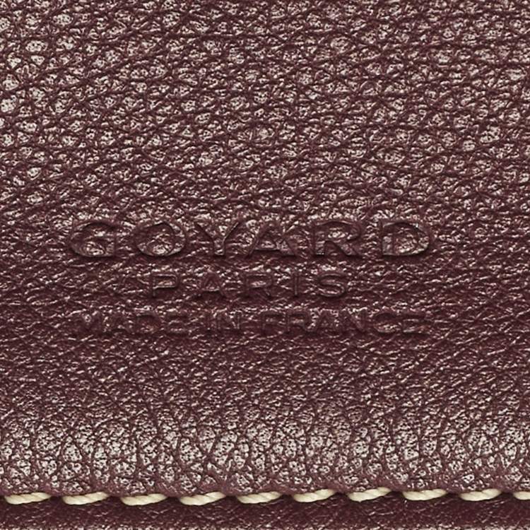 Pre Owned Goyard Sainte Marie Burgundy Goyardine Coated Canvas Clutch