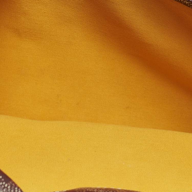 Pre Owned Goyard Sainte Marie Burgundy Goyardine Coated Canvas Clutch