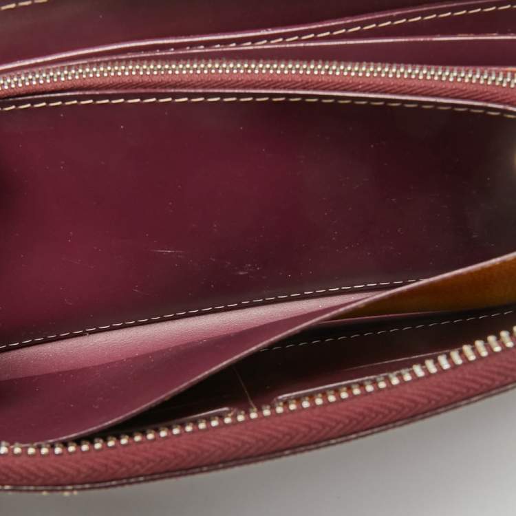 Pre Owned Goyard Matignon GM Burgundy Goyardine Coated Canvas Wallet